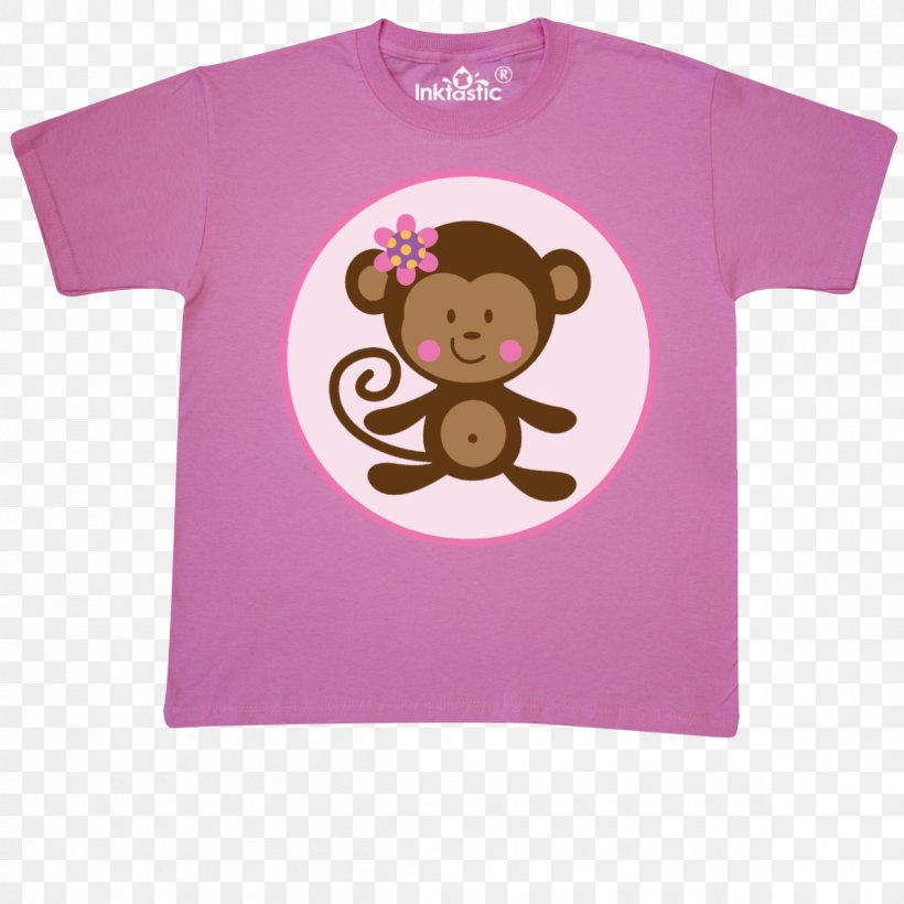 Monkey T-shirt Child Cuteness Clip Art, PNG, 1200x1200px, Watercolor, Cartoon, Flower, Frame, Heart Download Free