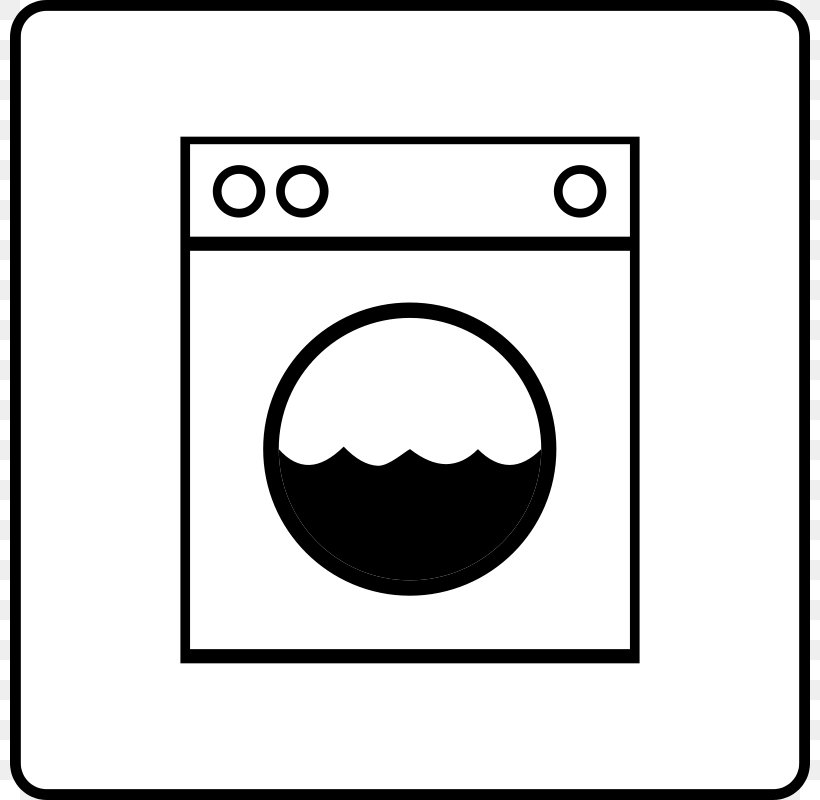 Dishwasher Washing Machines Clip Art, PNG, 800x800px, Dishwasher, Area, Black, Black And White, Brand Download Free