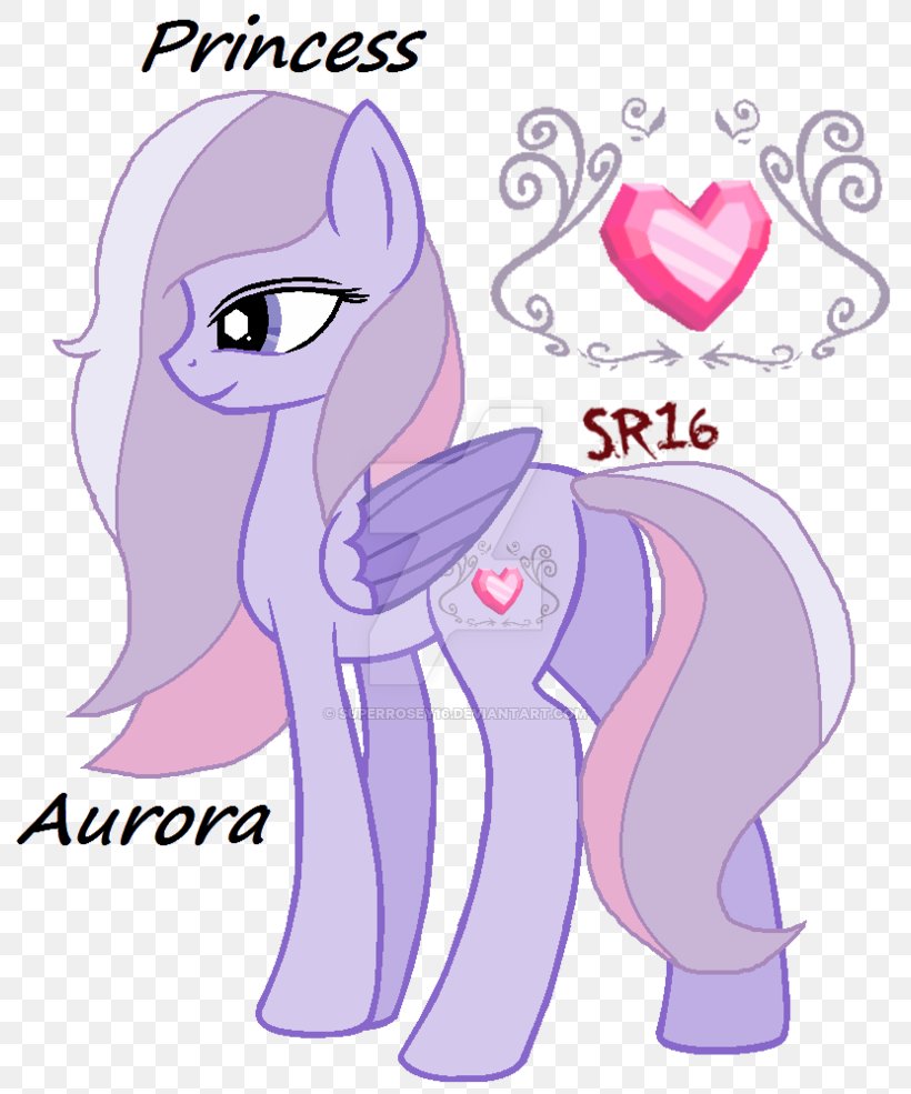 Pony Princess Aurora Princess Celestia Princess Cadance, PNG, 800x985px, Watercolor, Cartoon, Flower, Frame, Heart Download Free