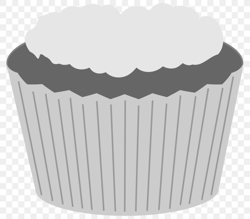 Cupcake Muffin Grey Clip Art, PNG, 800x718px, Cupcake, Baking Cup, Black And White, Cake, Color Download Free