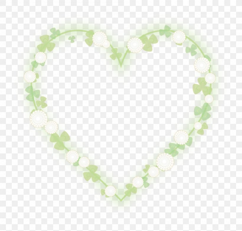Flower Heart Frame White Clover., PNG, 2000x1910px, Heart, Color, Flower, Green, Jewellery Download Free