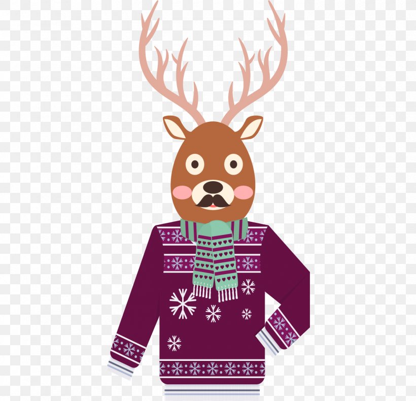 Reindeer Design Vector Graphics, PNG, 1400x1350px, Reindeer, Cartoon, Christmas Day, Deer, Designer Download Free