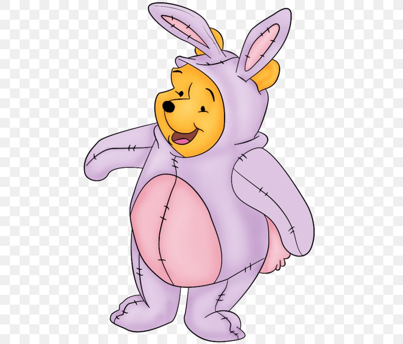 Winnie-the-Pooh Eeyore Easter Bunny Rabbit, PNG, 525x700px, Watercolor, Cartoon, Flower, Frame, Heart Download Free
