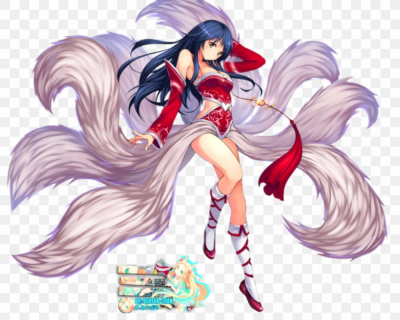 Nine-tailed Fox League Of Legends Huli Jing Ahri Video Games, PNG, 999x799px, Watercolor, Cartoon, Flower, Frame, Heart Download Free