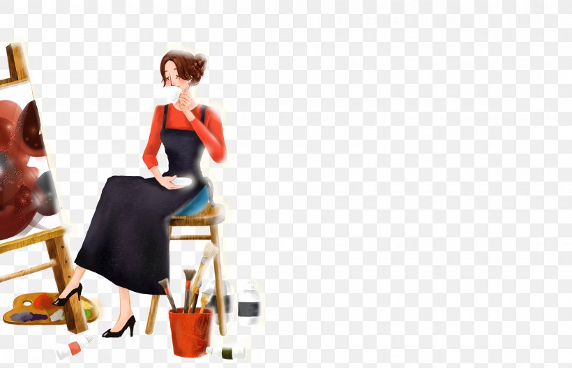 Watercolor Painting Cartoon Illustration, PNG, 2000x1286px, Painting, Art, Cartoon, Cartoonist, Chair Download Free
