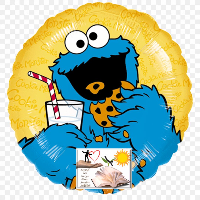 Cookie Monster Chocolate Chip Cookie Milk Biscuits, PNG, 1125x1125px, Cookie Monster, Art, Baking, Balloon, Biscuit Download Free