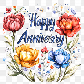 Happy Anniversary - Happy Anniversary Flowers PNG
