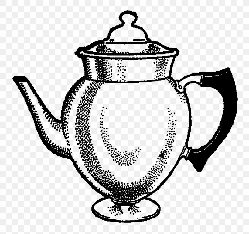 Coffeemaker Kettle Teapot The Coffee Pot, PNG, 1600x1500px, Coffeemaker, Art, Artwork, Black And White, Coffee Pot Download Free