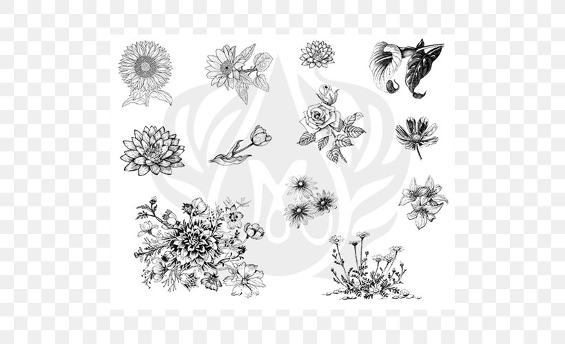 Screen Printing Floral Design Silk Ceramic, PNG, 500x500px, Screen Printing, Artwork, Black And White, Body Jewelry, Ceramic Download Free