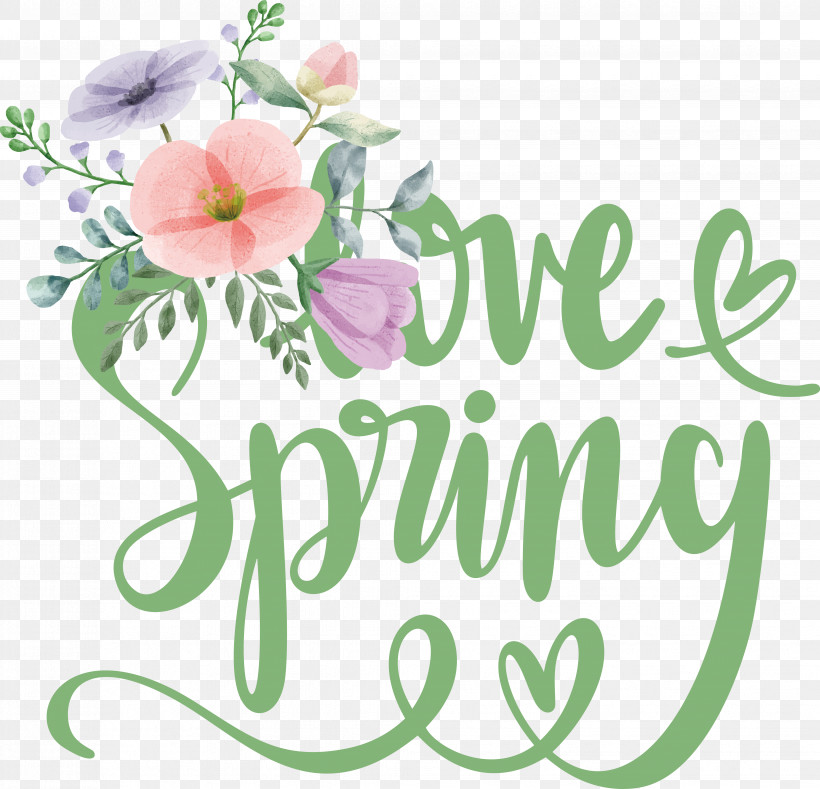 Spring Text Word Art Line Art Flower, PNG, 4124x3971px, Spring, Flower, Line Art, Text, Word Art Download Free