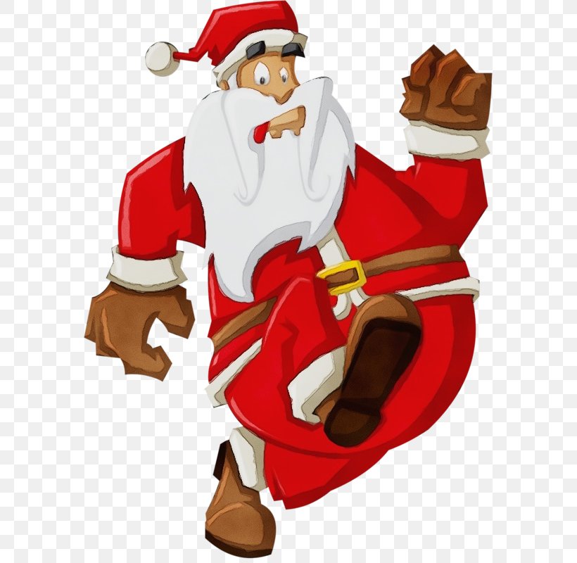 Santa Claus, PNG, 581x800px, Watercolor, Cartoon, Christmas, Christmas Day, Christmas Decoration Download Free