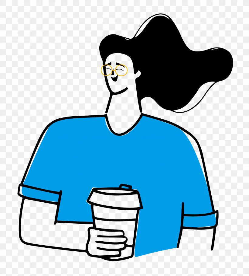 Holding Coffee, PNG, 2258x2500px, Holding Coffee, Character, Clothing, Happiness, Hm Download Free