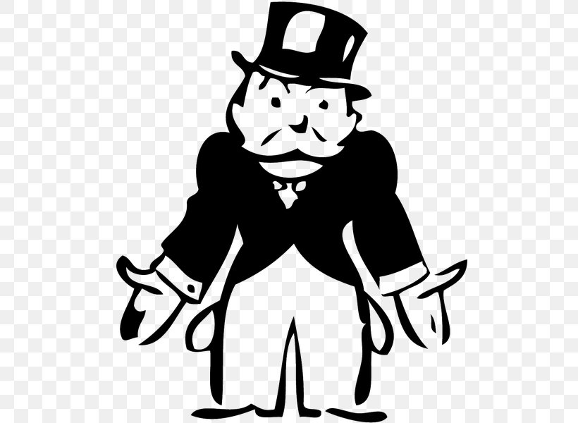Man Cartoon, PNG, 600x600px, Rich Uncle Pennybags, Blackandwhite, Board Game, Cartoon, Costume Hat Download Free