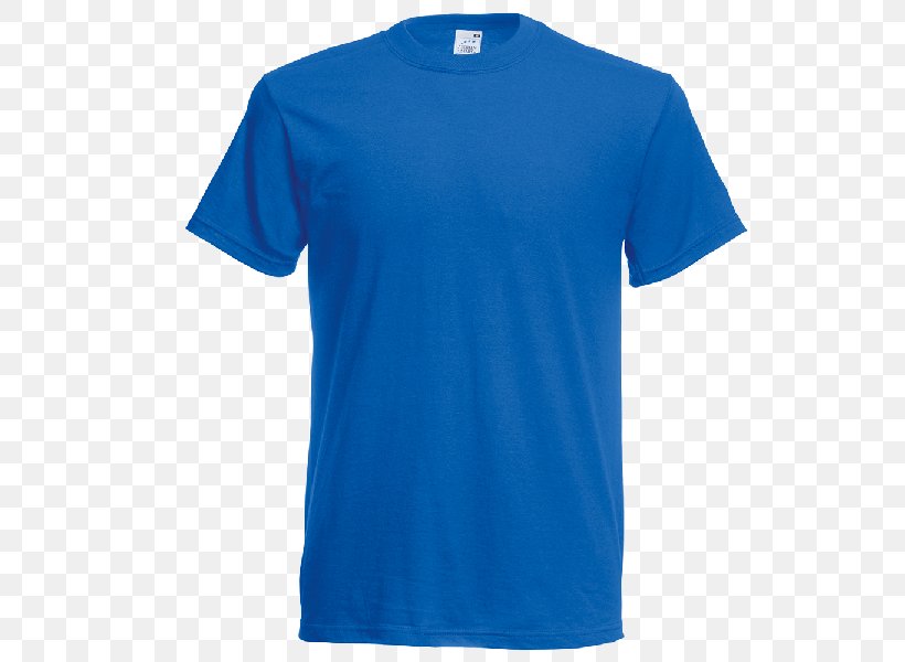 T-shirt Fruit Of The Loom Sleeve Crew Neck, PNG, 600x600px, Tshirt, Active Shirt, Azure, Blue, Brand Download Free