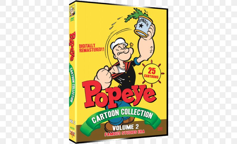 Popeye The Sailor: 1933–1938, Volume 1 Olive Oyl Animated Cartoon DVD, PNG,  500x500px, Popeye, Animated