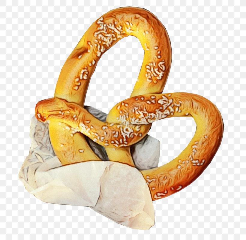 Orange, PNG, 733x800px, Watercolor, Orange, Paint, Pretzel, Simit Download Free