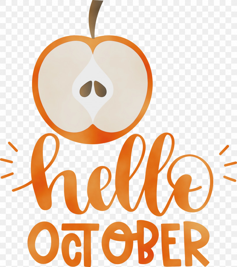 Pumpkin, PNG, 2661x3000px, Hello October, Biology, Fruit, Geometry, Happiness Download Free