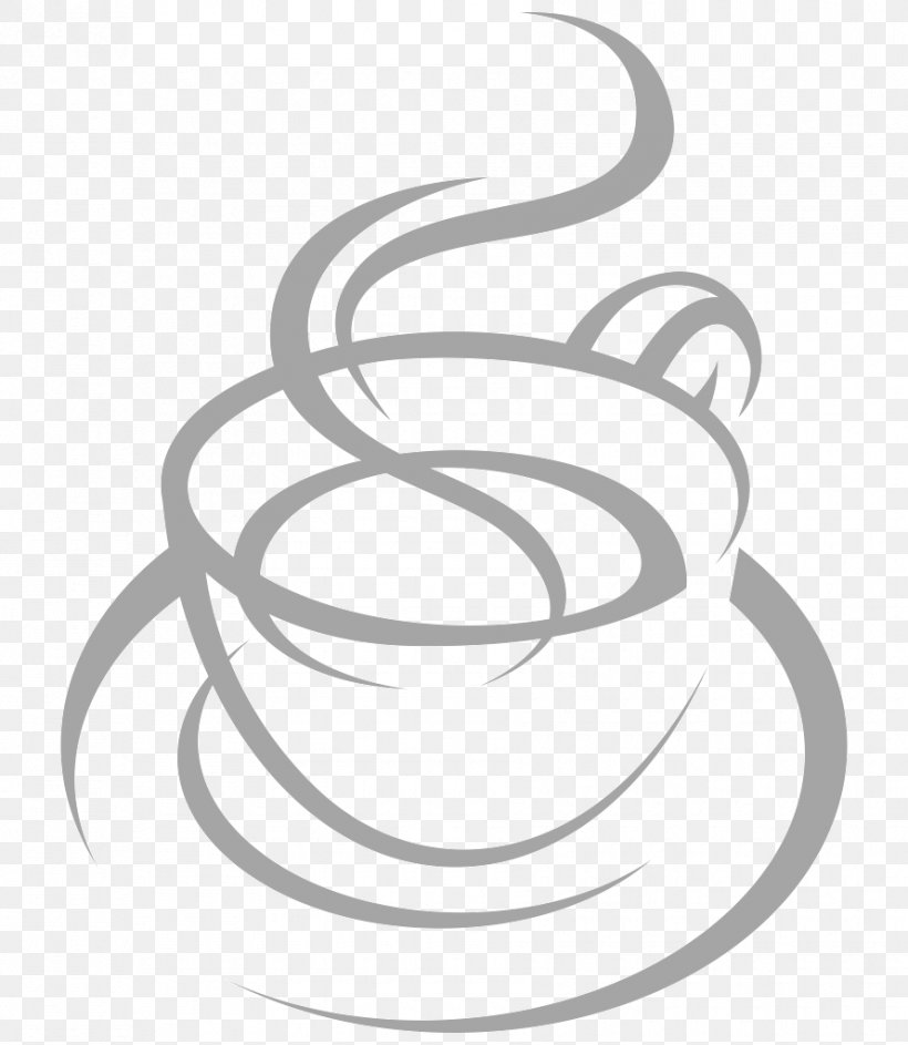 Cafe Coffee Cup Tea, PNG, 890x1024px, Cafe, Artwork, Black And White, Coffee, Coffee Bean Download Free