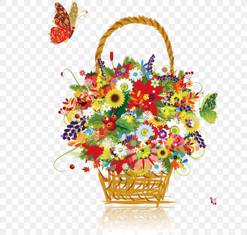 Flower Basket Stock Photography Clip Art, PNG, 1778x1695px, Flower, Basket, Cut Flowers, Flora, Floral Design Download Free