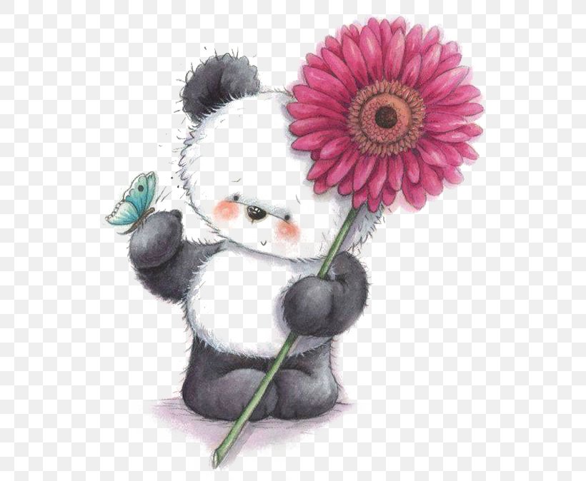 Giant Panda Paper Bear Drawing, PNG, 564x674px, Watercolor, Cartoon, Flower, Frame, Heart Download Free
