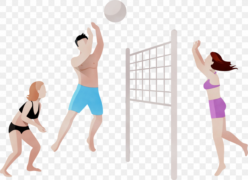 Volleyball Volleyball Player Volleyball Ball Fun, PNG, 3000x2180px, Watercolor, Ball, Ball Game, Beach Volleyball, Dance Download Free