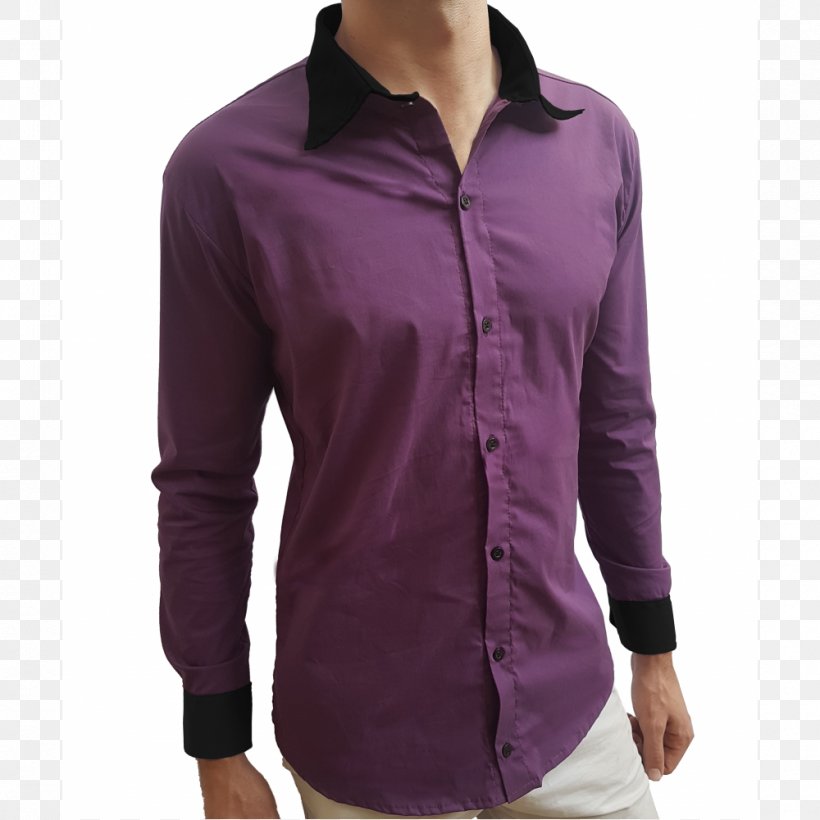 Fashion Sleeve Shirt Slim-fit Pants Purple, PNG, 1000x1000px, Fashion, Button, Interest, Magenta, Neck Download Free