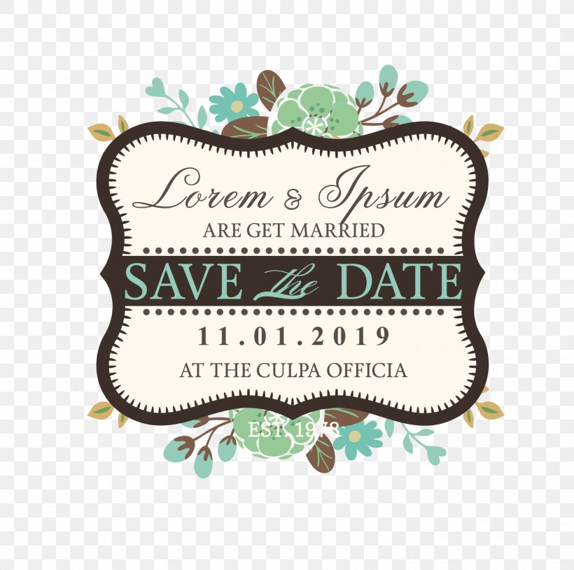 Wedding Invitation Logo Vintage, PNG, 1500x1492px, Logo, Brand, Fashion, Green, Illustration Download Free