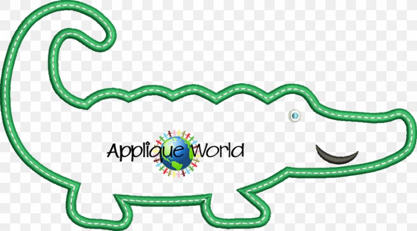 Appliqué Embroidery Alligators Sewing Reptile, PNG, 850x472px, Embroidery, Alligators, Animal, Animal Figure, Area Download Free