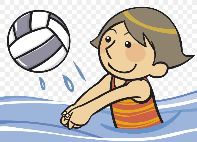 Volleyball Free Water Volleyball Swimming, PNG, 2196x1590px, Volleyball Free, Area, Artwork, Ball, Boy Download Free