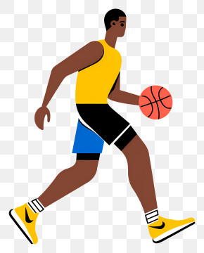 Black Man Playing Basketball - Basketball Player In Action PNG