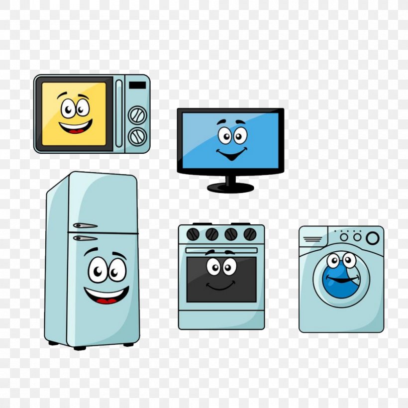 Home Appliance Vector Graphics Microwave Ovens Illustration Stock Photography, PNG, 1000x1000px, Home Appliance, Cartoon, Cleaning, Cooking Ranges, Electronic Device Download Free