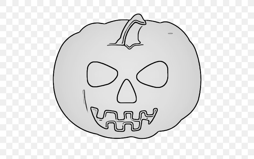 Pumpkin, PNG, 512x512px, White, Bone, Face, Fruit, Head Download Free