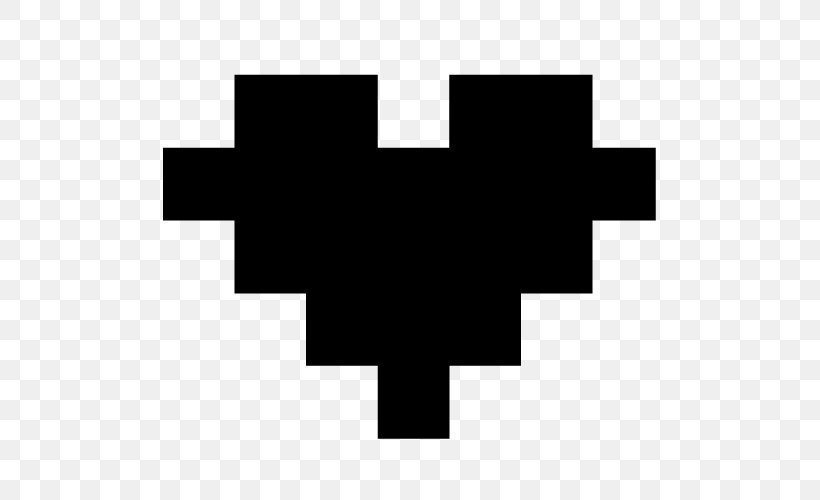 Heart Pixel Art, PNG, 500x500px, Heart, Black, Black And White, Cross, Love Download Free