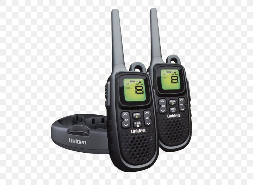 Walkie-talkie Uniden PMR446 Two-way Radio General Mobile Radio Service, PNG, 600x600px, Walkietalkie, Aerials, Communication, Communication Device, Electronic Device Download Free
