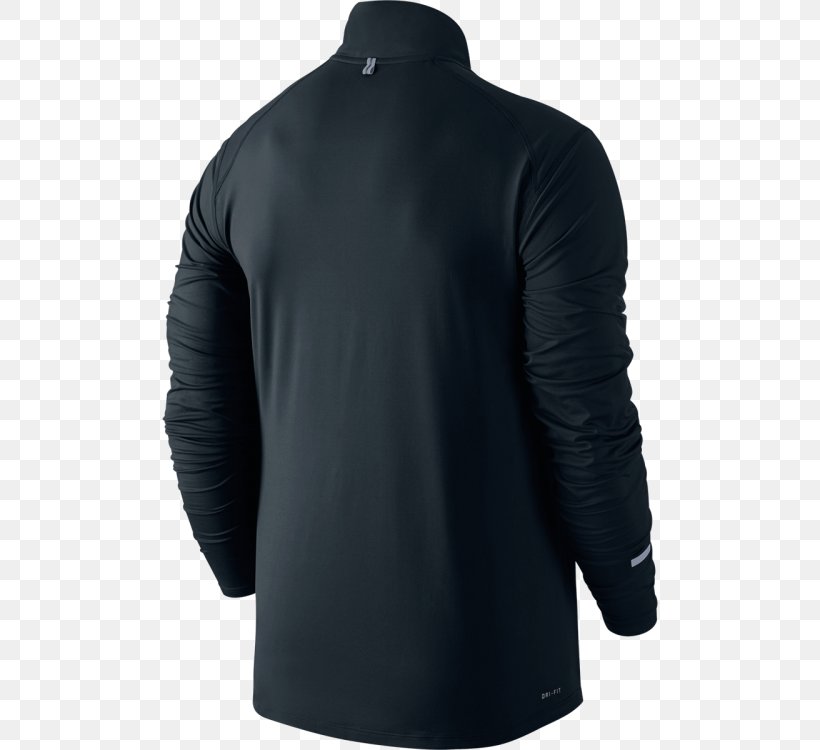 Hoodie Zipper Sweater T-shirt Nike, PNG, 750x750px, Hoodie, Active Shirt, Black, Clothing, Coat Download Free
