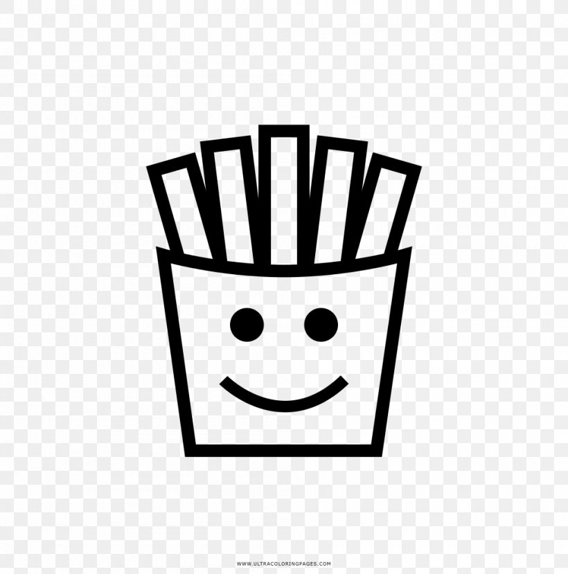 French Fries Drawing Coloring Book Frying McDonald's, PNG, 1000x1011px, French Fries, Area, Barback, Black And White, Coloring Book Download Free