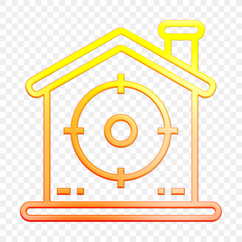 Home Icon Target Icon, PNG, 1152x1152px, Home Icon, Line, Symbol, Target Icon, Yellow Download Free