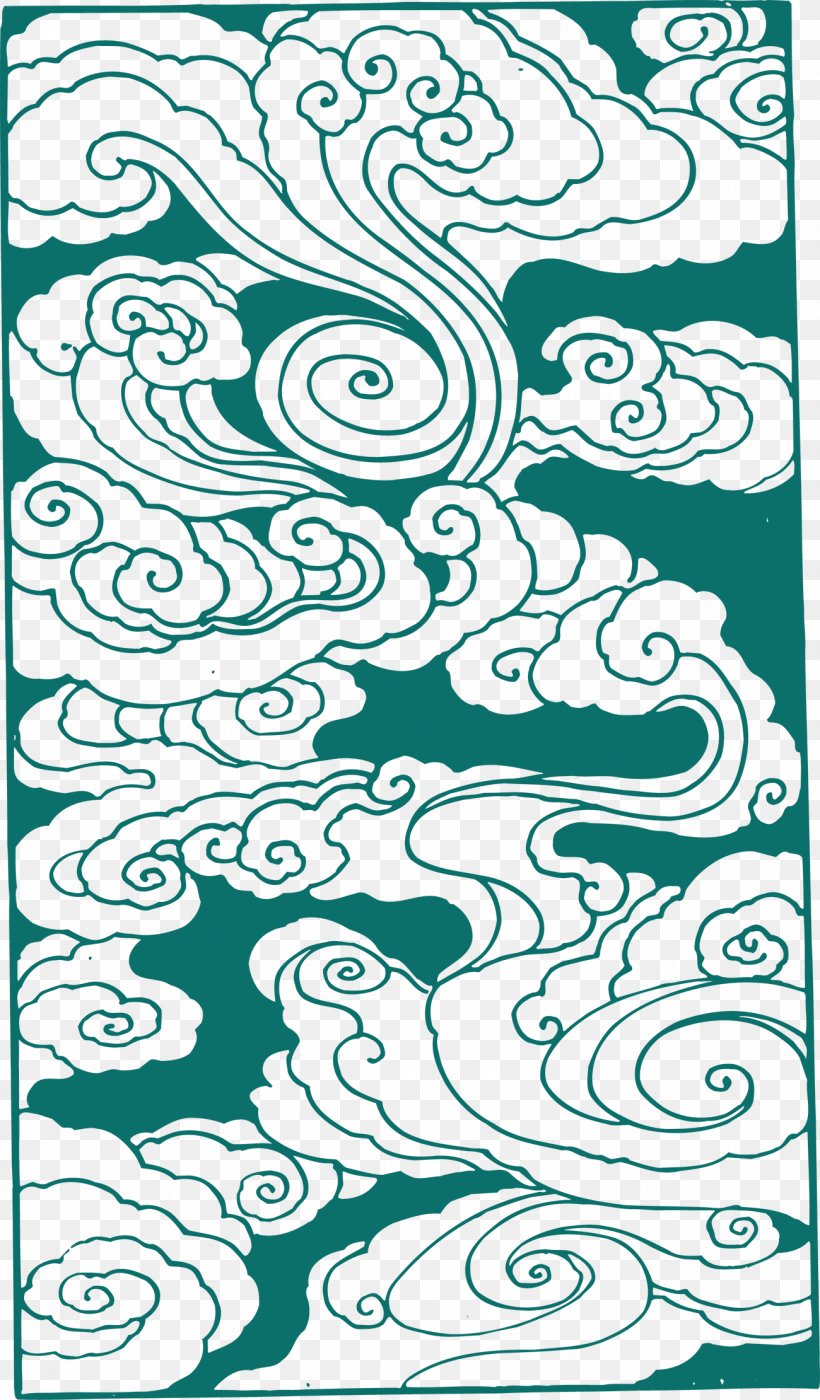 China Cloud Chinese, PNG, 1300x2221px, China, Aqua, Area, Art, Black And White Download Free