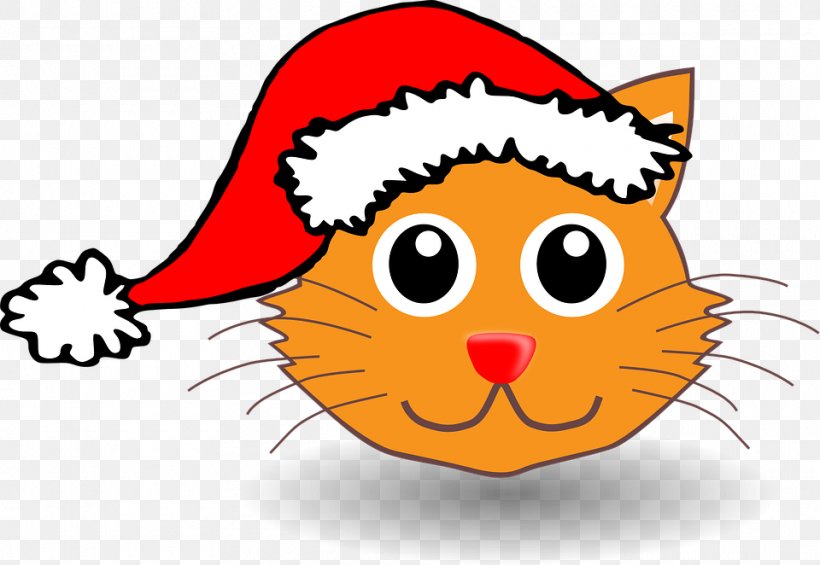 Santa Claus Cat Kitten Clip Art, PNG, 960x662px, Santa Claus, Art, Black Cat, Can Stock Photo, Cartoon Download Free