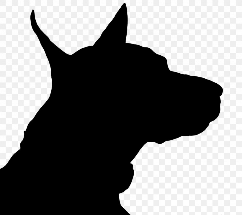 Dobermann Whiskers Silhouette Dog Breed Clip Art, PNG, 1280x1141px, Dobermann, Black, Black And White, Black Cat, Carnivoran Download Free