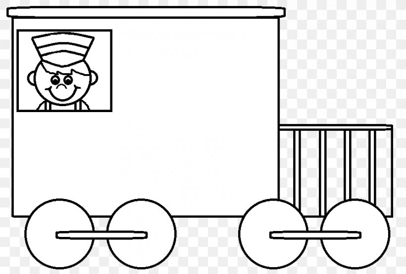 Train Rail Transport Passenger Car Caboose Clip Art, PNG, 885x599px, Train, Area, Black, Black And White, Caboose Download Free