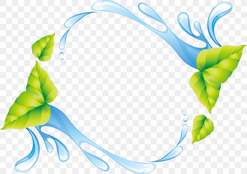 Drop Water Clip Art, PNG, 2488x1759px, Drop, Film Frame, Green, Leaf, Picture Frame Download Free