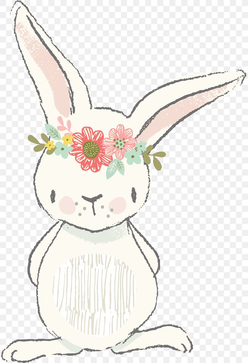 Easter Bunny Clip Art Watercolor Painting Illustration, PNG, 811x1200px, Easter Bunny, Animal Figure, Art, Artwork, Cat Download Free
