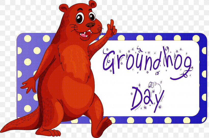 Groundhog Groundhog Day Happy Groundhog Day, PNG, 2999x1980px, Groundhog, Animal Figure, Bear, Cartoon, Groundhog Day Download Free