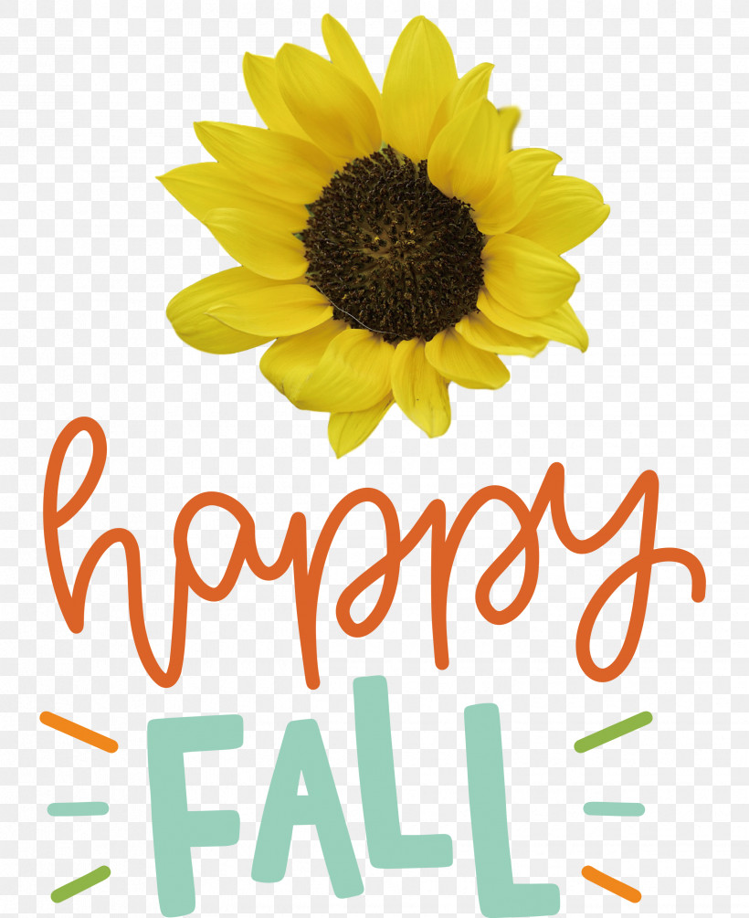 Happy Fall, PNG, 2447x3000px, Happy Fall, Common Sunflower, Cut Flowers, Daisy Family, Floral Design Download Free