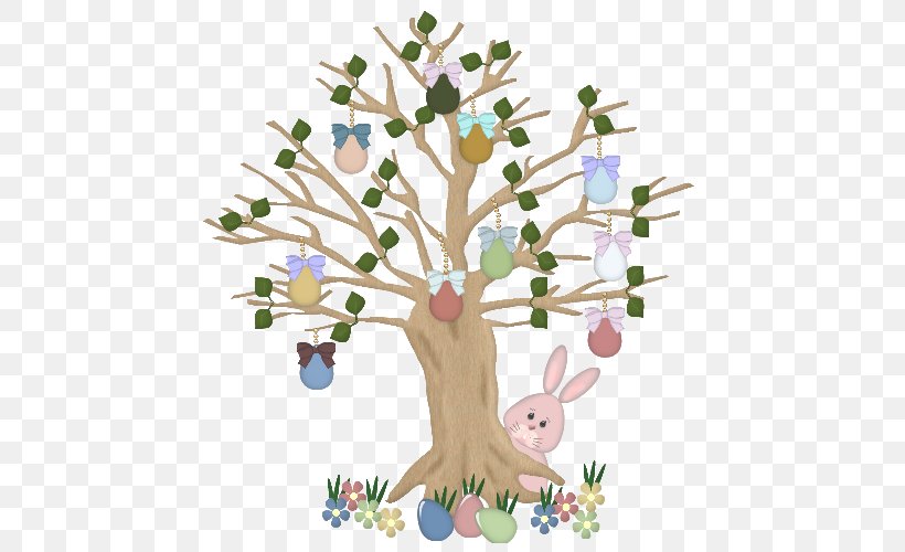 Easter Bunny Hare Rabbit Clip Art, PNG, 500x500px, Easter Bunny, Animal, Art, Branch, Cartoon Download Free