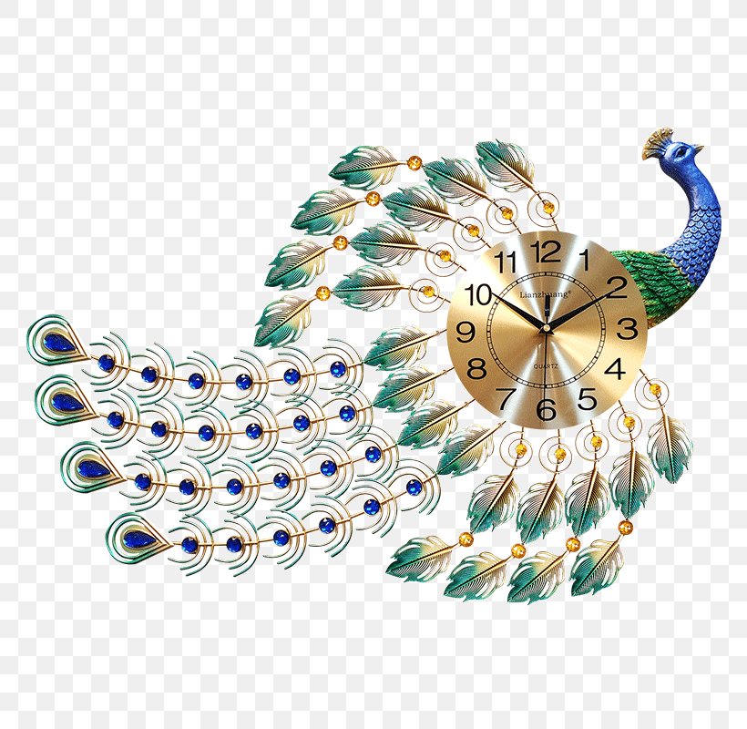Peacock Clock Pendulum Clock Haiphong F20Beauty, PNG, 800x800px, Clock, Art, Bird, Body Jewelry, Brooch Download Free