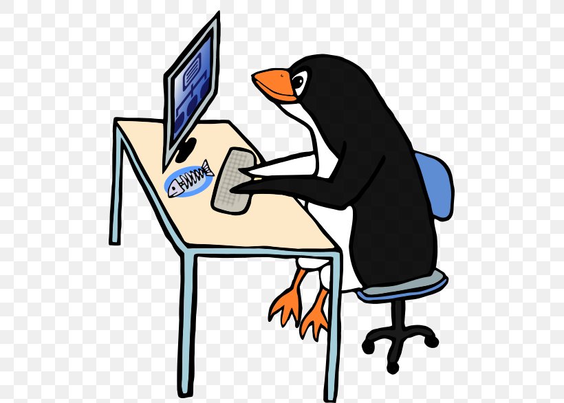Penguin Computer Clip Art, PNG, 503x586px, Penguin, Artwork, Beak, Computer, Computer Monitors Download Free