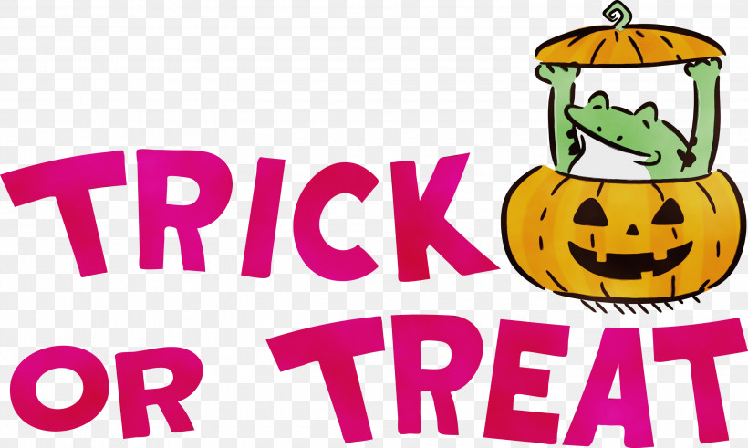 Pumpkin, PNG, 3000x1799px, Trick Or Treat, Cartoon, Fruit, Halloween, Happiness Download Free