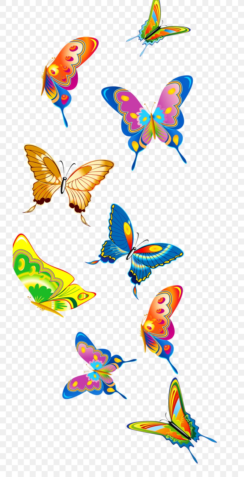 Butterfly Gardening Clip Art Image Painted Lady, PNG, 733x1600px, Butterfly, Animal Figure, Artwork, Borboleta, Butterflies And Moths Download Free